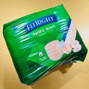 FitRight OptiFit Ultra Adult Incontinence Briefs, Tabs, Ultra Absorbant Small 20